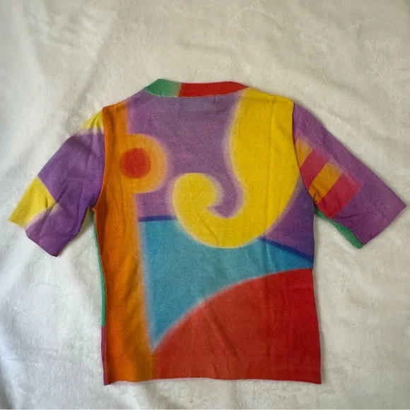 Moschino Project Print Merino Wool Top